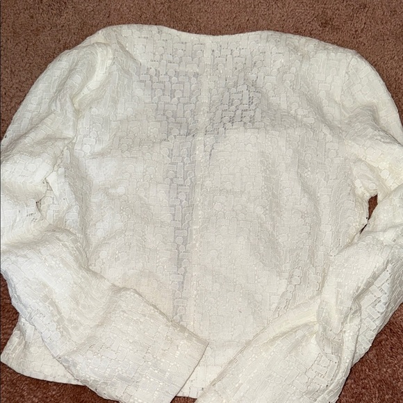 Armani Exchange Women's Ivory Textured Suit Jacket - Picture 3 of 3